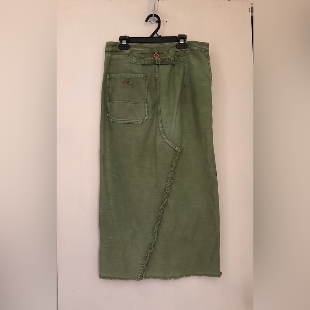 Free People Olive Green Cargo Skirt